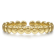Demure - 14K Yellow Gold Circle Cuff Bangle