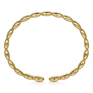 Demure - 14K Yellow Gold Circle Cuff Bangle