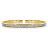Demure - 14K Yellow Gold Cuff Bracelet with Diamond Inner Channel - 0.6 ct