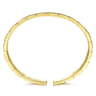 Demure - 14K Yellow Gold Cuff Bracelet with Pave Diamond Chevron Stations - 0.5 ct