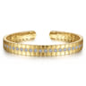 Demure - 14K Yellow Gold Diamond Bangle with Hexagon Pattern - 0.5 ct