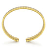 Demure - 14K Yellow Gold Diamond Bangle with Hexagon Pattern - 0.5 ct