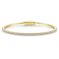 Demure - 14K Yellow Gold Diamond Bangle