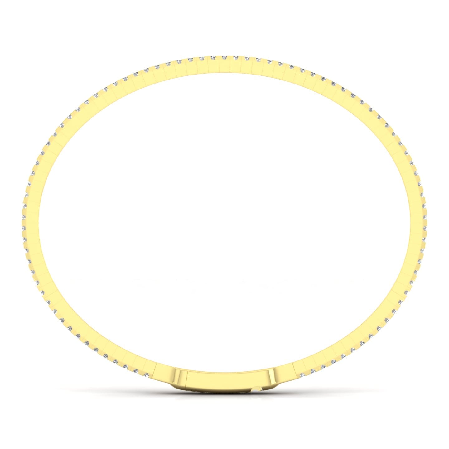 Demure - 14K Yellow Gold Diamond Bangle - 1.3 ct - Shot 3
