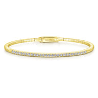 Demure - 14K Yellow Gold Diamond Bangle