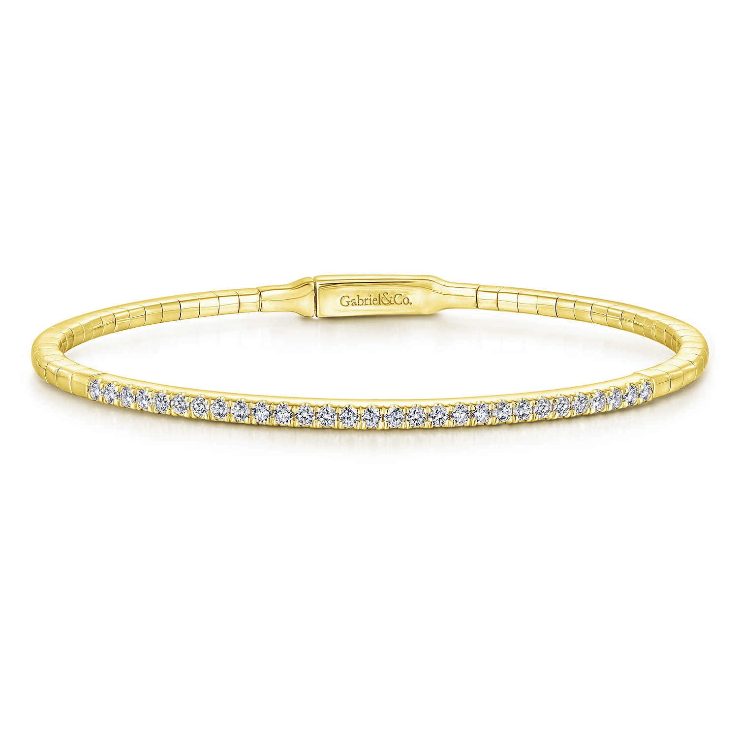 Demure - 14K Yellow Gold Diamond Bangle - 0.5 ct - Shot 1