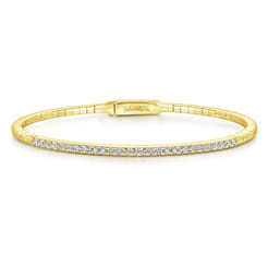 Demure - 14K Yellow Gold Diamond Bangle