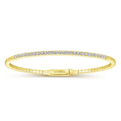 Demure - 14K Yellow Gold Diamond Bangle