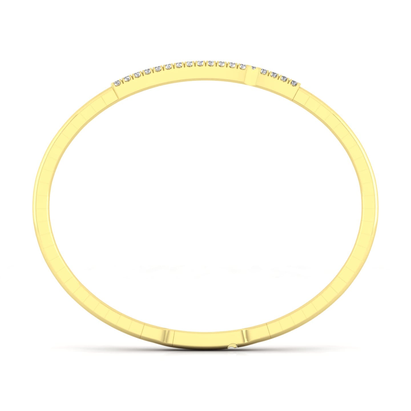Demure - 14K Yellow Gold Diamond Bangle - 0.4 ct - Shot 2