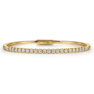 Demure - 14K Yellow Gold Diamond Bangle