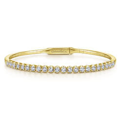 Demure - 14K Yellow Gold Diamond Bangle