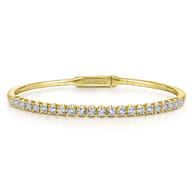 Demure - 14K Yellow Gold Diamond Bangle