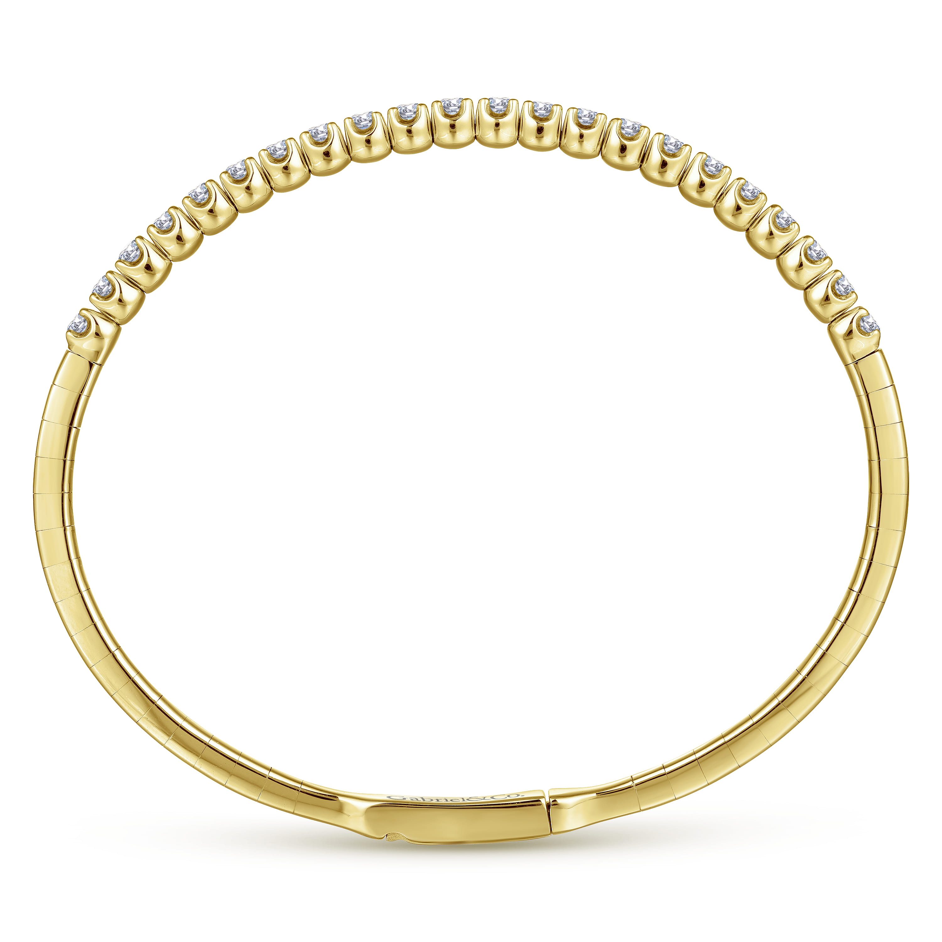 Demure - 14K Yellow Gold Diamond Bangle - 1 ct - Shot 3