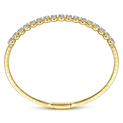 Demure - 14K Yellow Gold Diamond Bangle