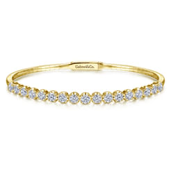 14K Yellow Gold Diamond Bangle