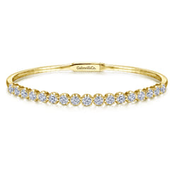 Demure - 14K Yellow Gold Diamond Bangle
