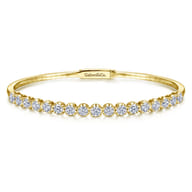 Demure - 14K Yellow Gold Diamond Bangle