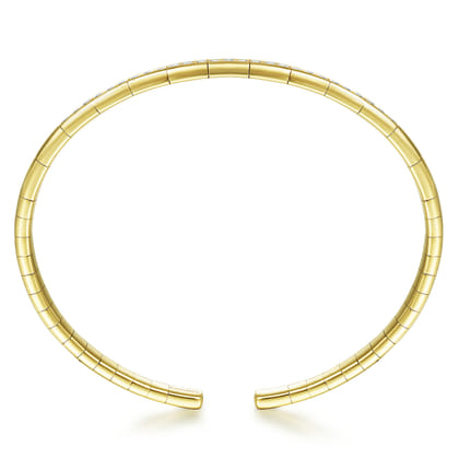Demure - 14K Yellow Gold Diamond Bangle