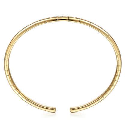 Demure - 14K Yellow Gold Diamond Bangle