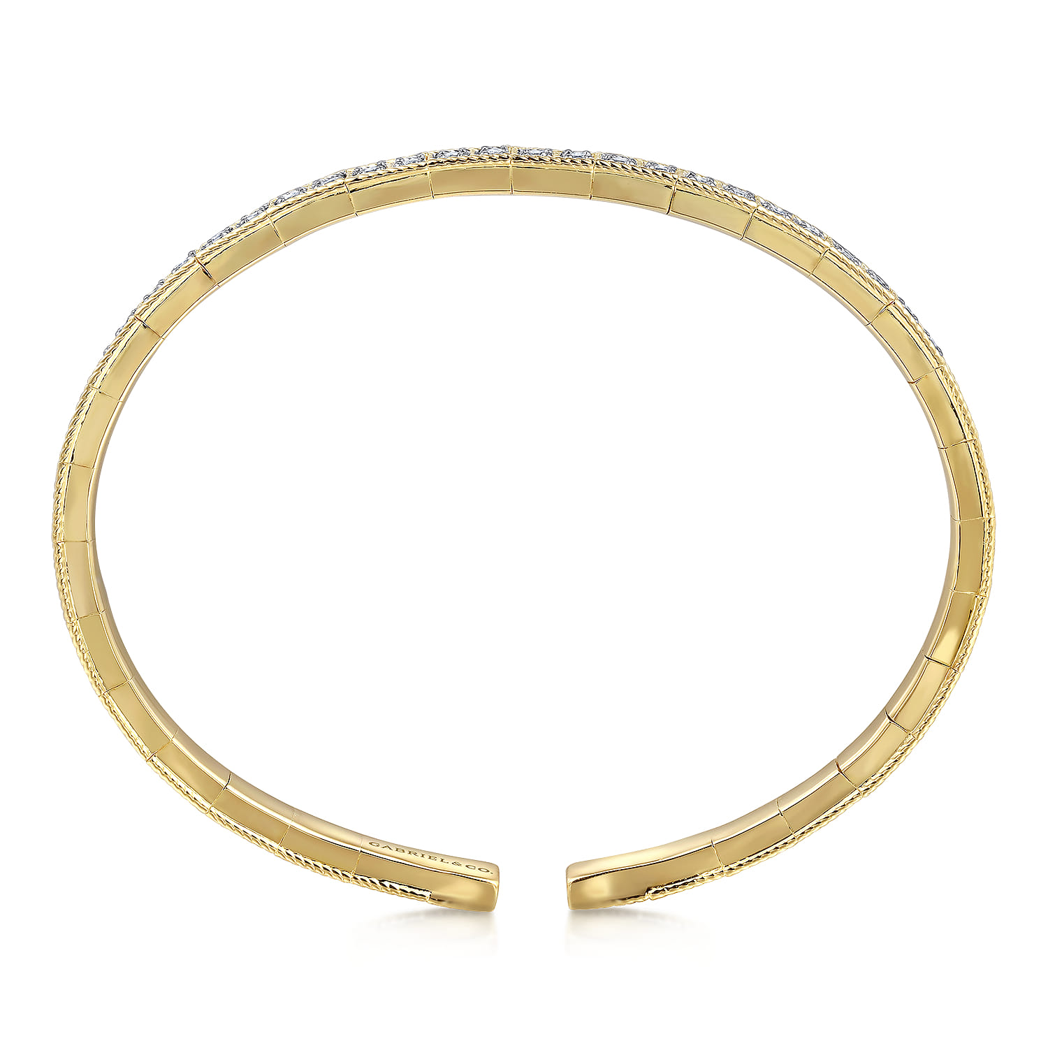Demure - 14K Yellow Gold Diamond Bangle - 0.7 ct - Shot 3