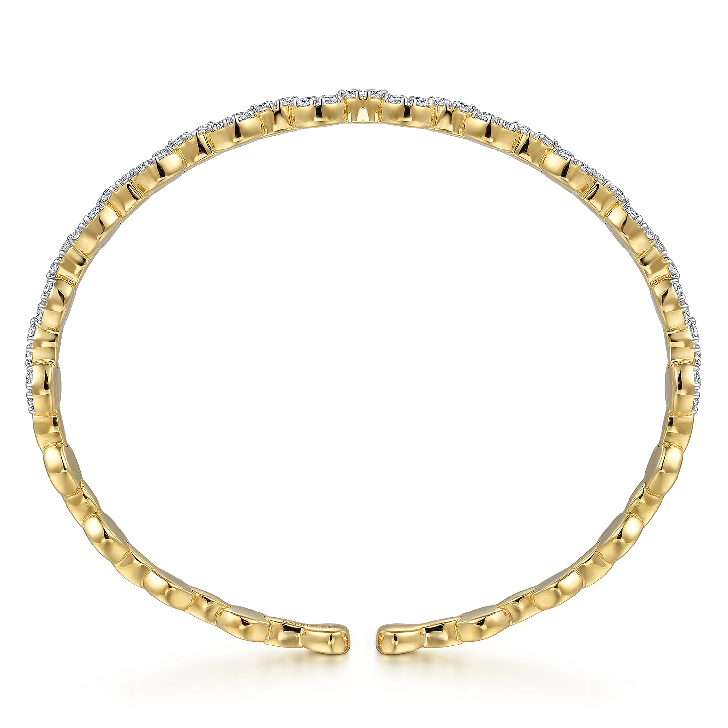 Demure - 14K Yellow Gold Diamond Bangle - 1.75 ct - Shot 3