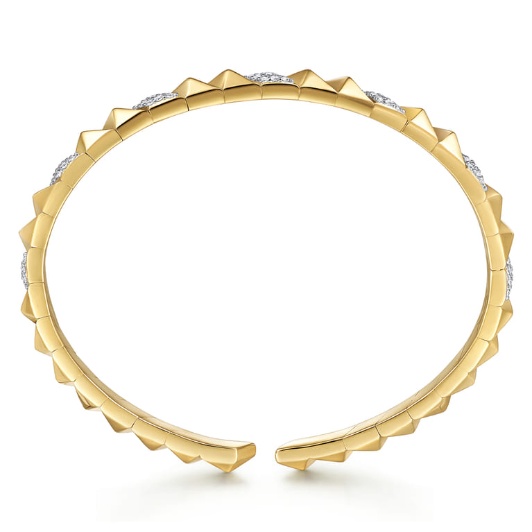 Demure - 14K Yellow Gold Diamond Bangle - 0.47 ct - Shot 3