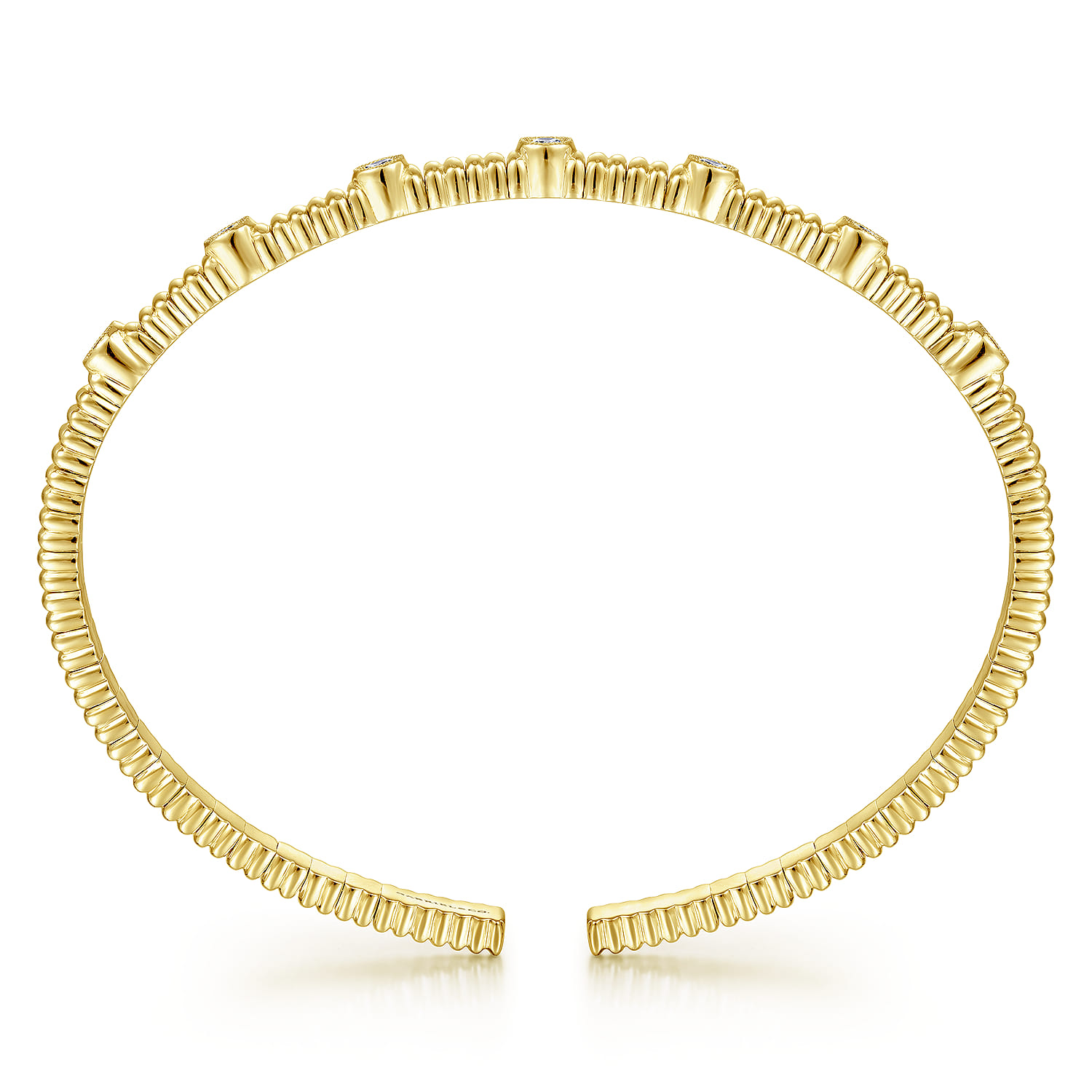Demure - 14K Yellow Gold Diamond Bangle - 0.4 ct - Shot 3
