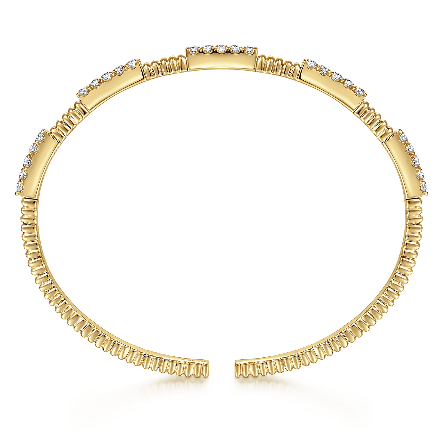 Demure - 14K Yellow Gold Diamond Bangle - 0.85 ct - Shot 3