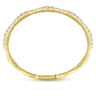 Demure - 14K Yellow Gold Graduating Diamond Station Bangle - 1.87 ct