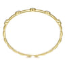 Demure - 14K Yellow Gold Open Bangle with Diamond Stations - 0.17 ct