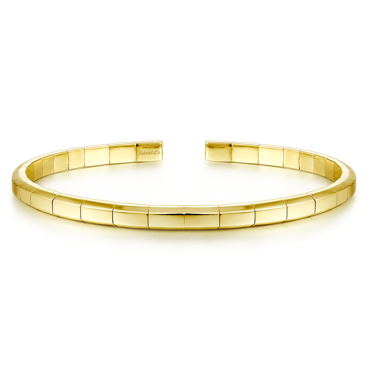 Demure - 14K Yellow Gold Open Cuff Bracelet - Shot 1