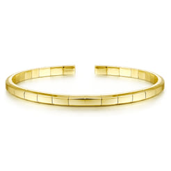 Demure - 14K Yellow Gold Open Cuff Bracelet