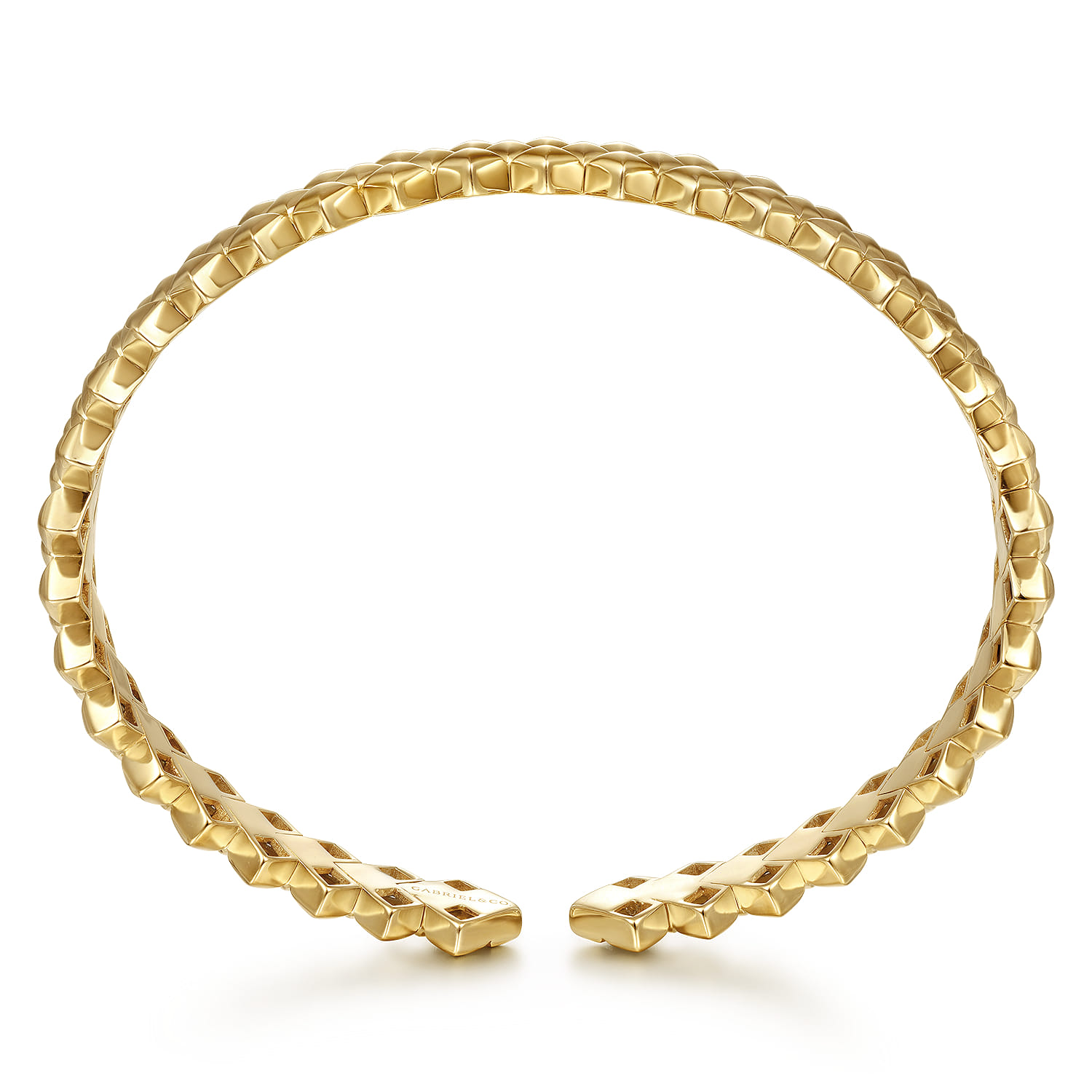 Demure - 14K Yellow Gold Plain Demure Bangle - Shot 3