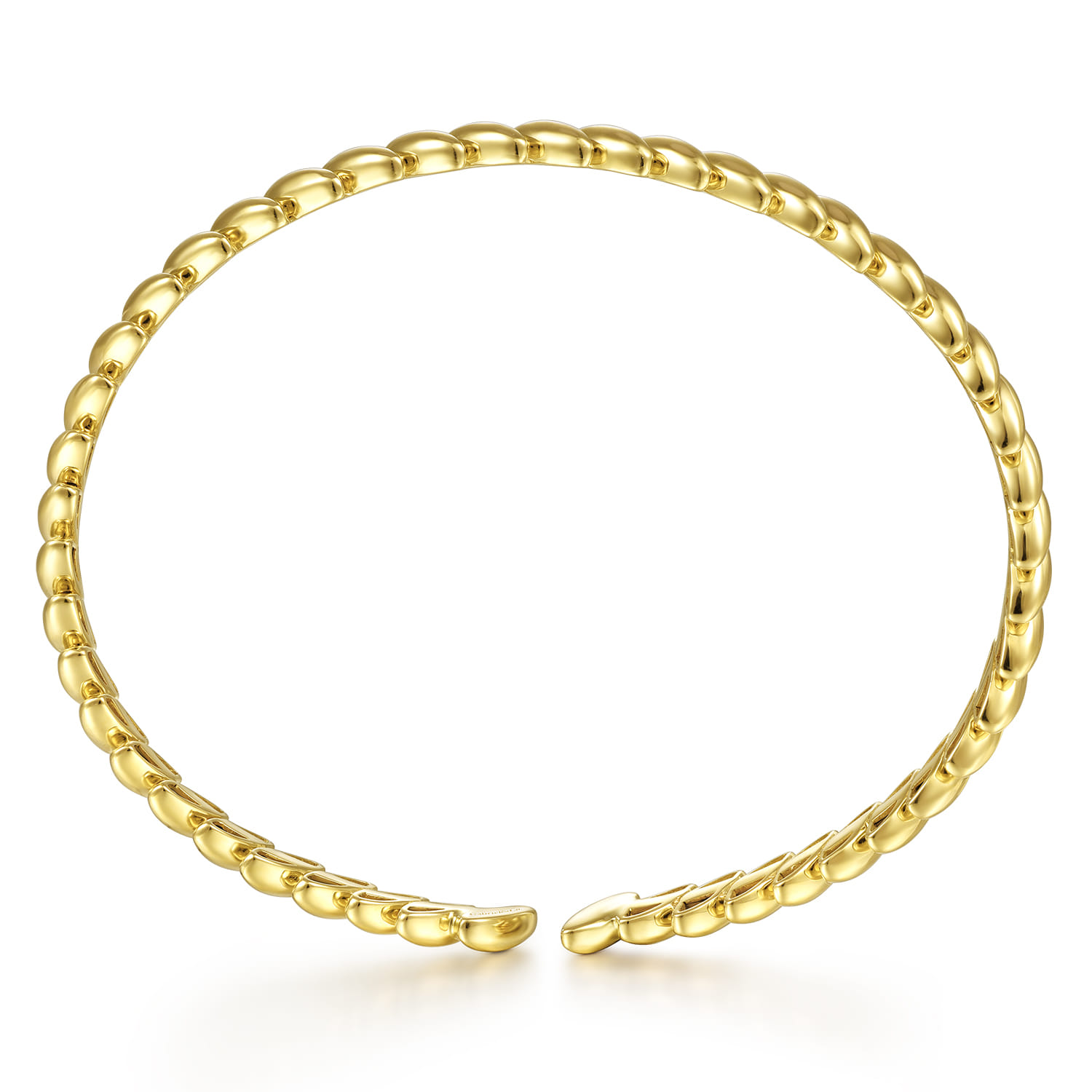 Demure - 14K Yellow Gold Plain Demure Bangle - Shot 3