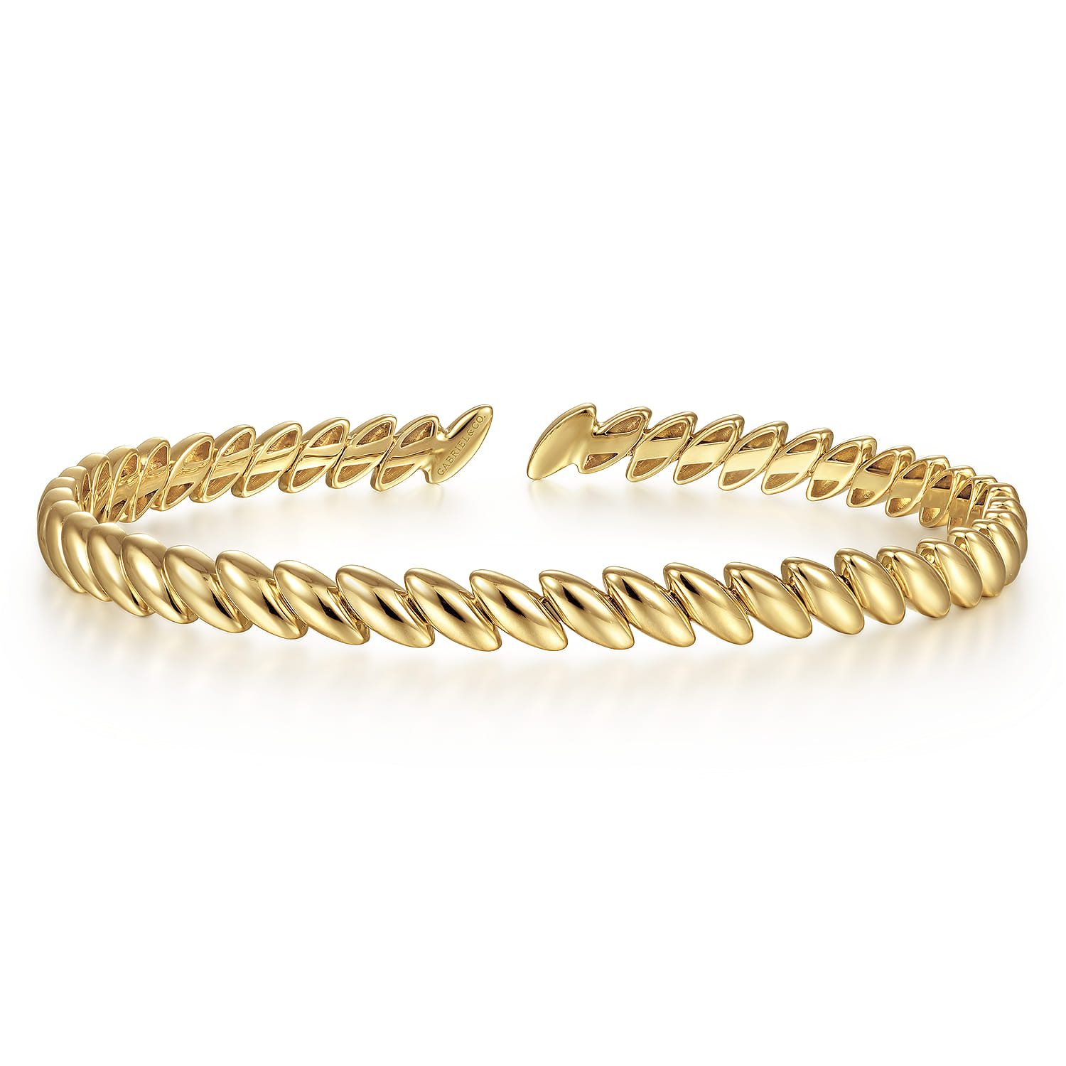 Demure - 14K Yellow Gold Plain Demure Bangle - Shot 1