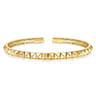 Demure - 14K Yellow Gold Pyramid Cuff Bangle Bracelet