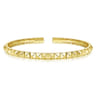 Demure - 14K Yellow Gold Pyramid Cuff Bracelet