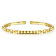 Demure - 14K Yellow Gold Pyramid Cuff Bracelet