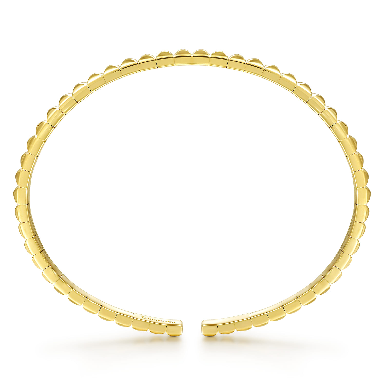 Demure - 14K Yellow Gold Pyramid Cuff Bracelet - Shot 3