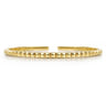 Demure - 14K Yellow Gold Pyramid Open Bangle Bracelet