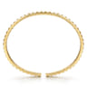 Demure - 14K Yellow Gold Pyramid Open Bangle Bracelet