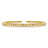 Demure - 14K Yellow Gold Pyramid Open Bangle