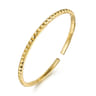 Demure - 14K Yellow Gold Pyramid Open Bangle