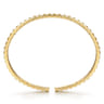 Demure - 14K Yellow Gold Pyramid Open Bangle