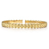 Demure - 14K Yellow Gold Quilt Pattern Cuff Bracelet