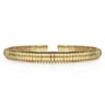 Demure - 14K Yellow Gold Shrimp Open Bangle
