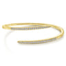 Demure - 14K Yellow Gold Split Bypass Diamond Bangle - 0.9 ct