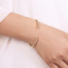 Demure - 14K Yellow Gold Split Diamond Spike Bangle - 0.51 ct