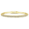 Demure - 14K Yellow Gold Square Set Diamond Bangle - 0.65 ct
