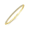 Demure - 14K Yellow Gold Square Set Diamond Bangle - 0.65 ct